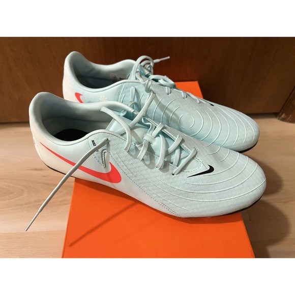 Nike Phantom GX Academy AG Soccer Cleats Mens Size 10.5 Mint/Atomic Red main image 5